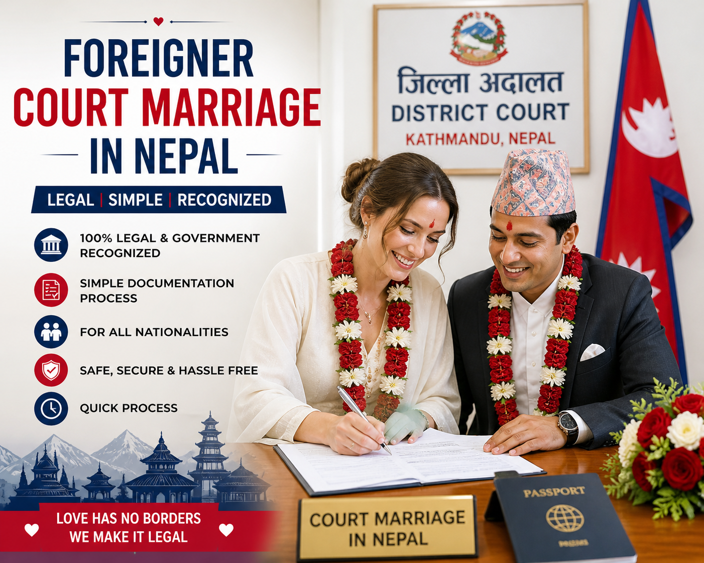 Foreigner Court Marriage in Nepal