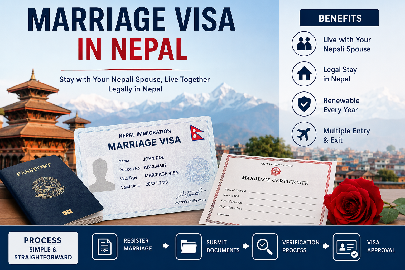 Marriage Visa in Nepal for foreigner
